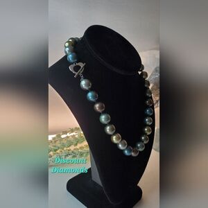 South Sea Shell Pearls-AAA+ 12MM 20in NecklaceTri-Color Earth Tones